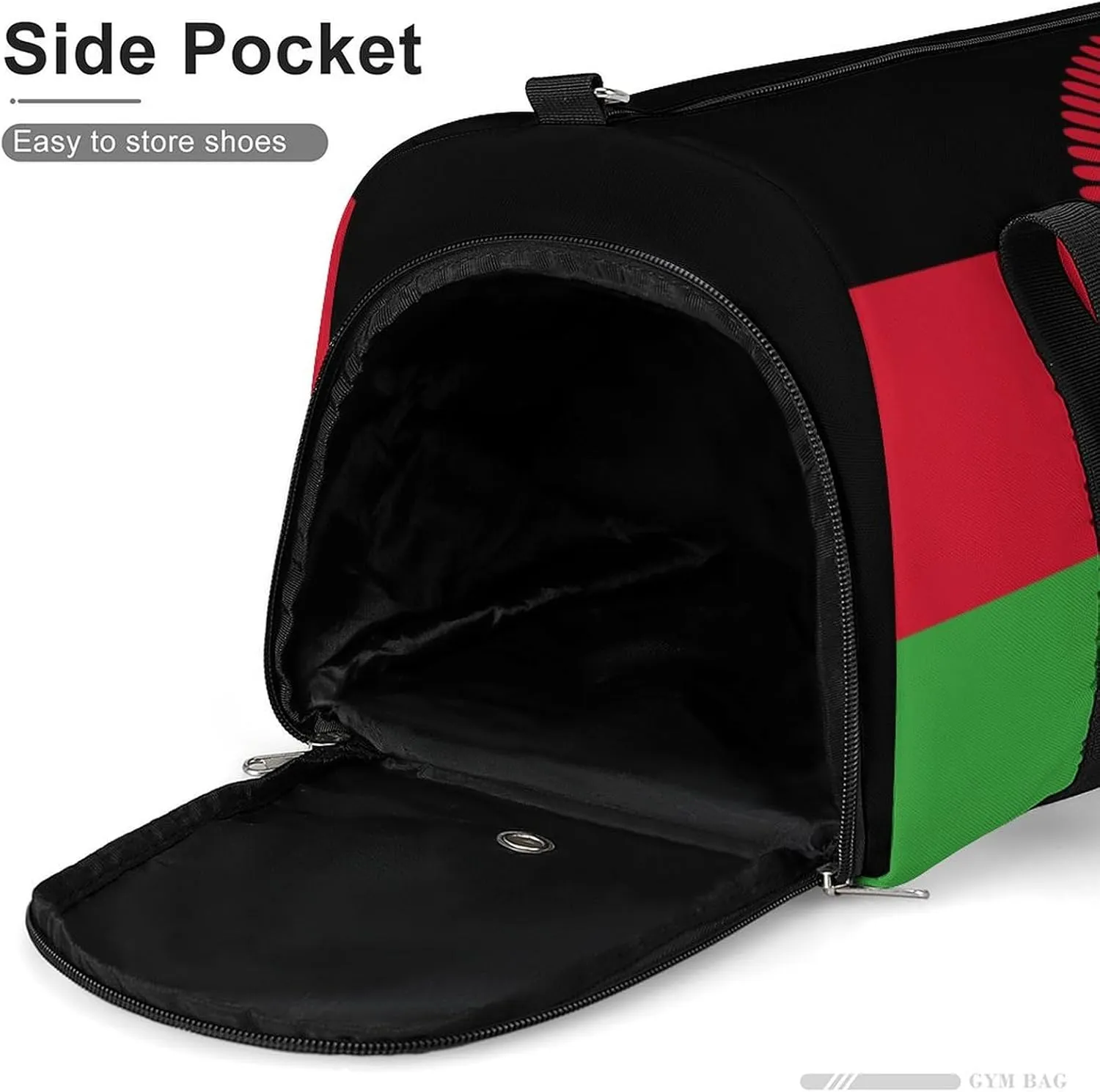 Malawi Flag Duffel Bag for Boys Girls with Waterproof Shoe Compartment Travel