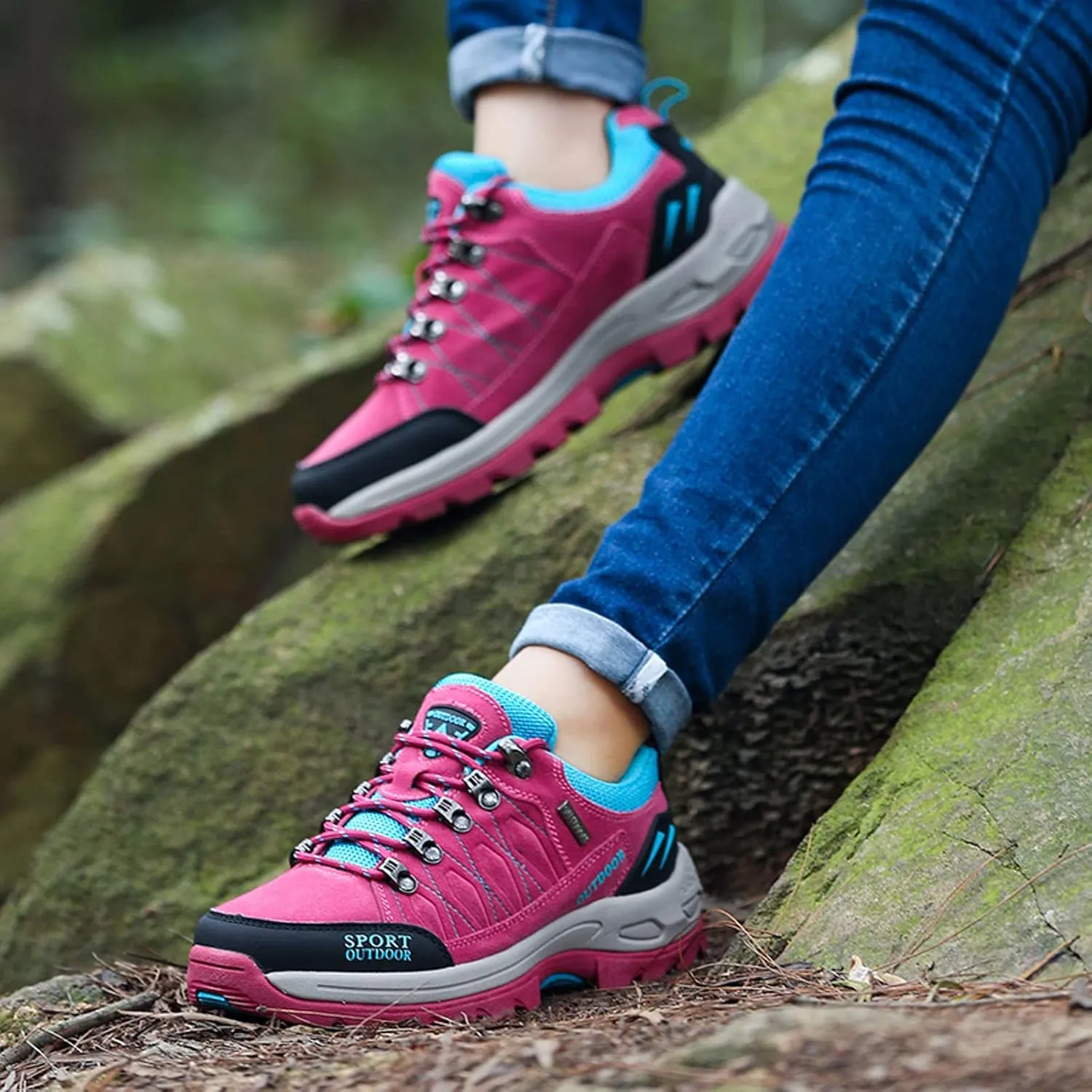 Meidiastra Men Women Hiking Shoes Travel Trekking Camping Boot Lightweight Low Top Backpackin Climbing Shoes