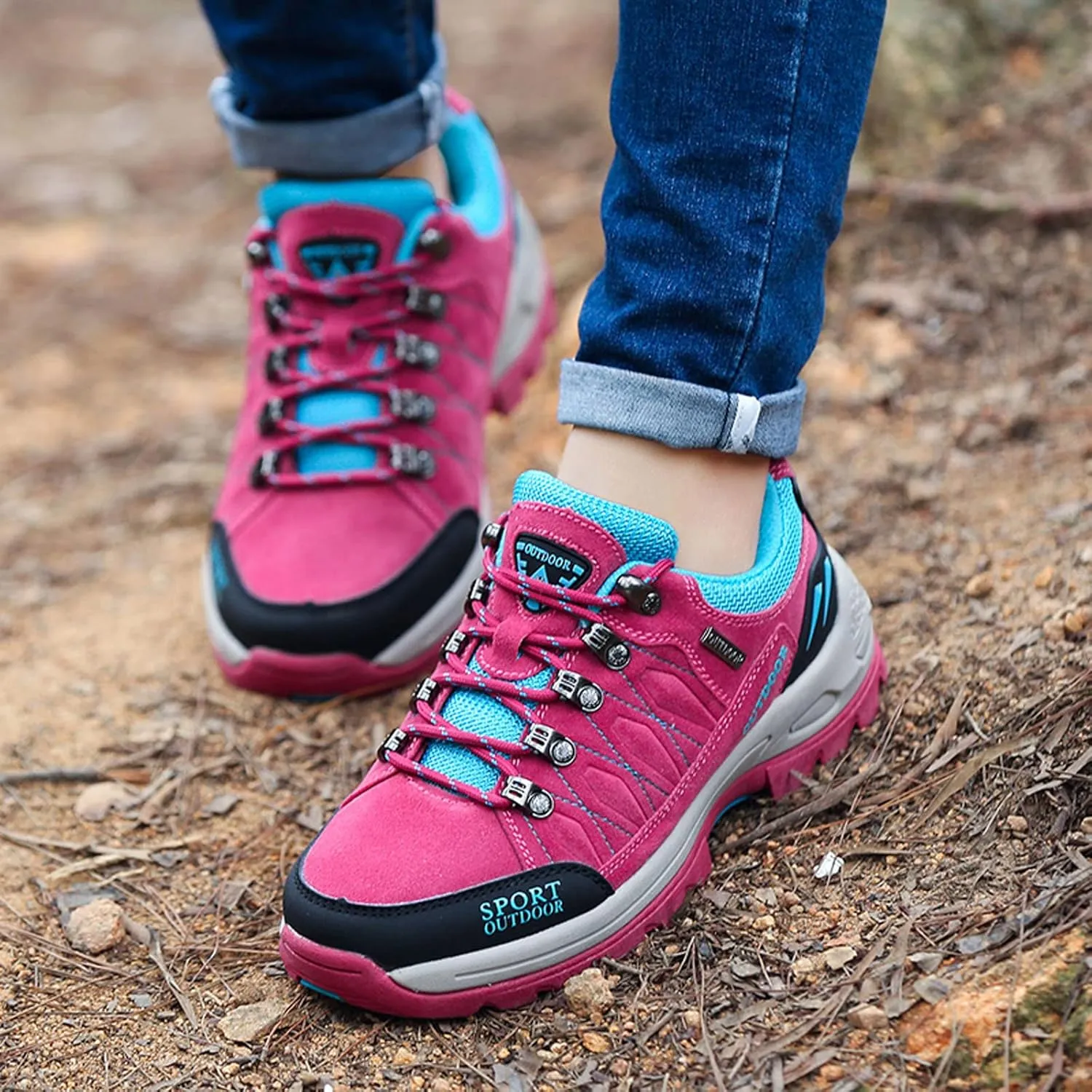 Meidiastra Men Women Hiking Shoes Travel Trekking Camping Boot Lightweight Low Top Backpackin Climbing Shoes