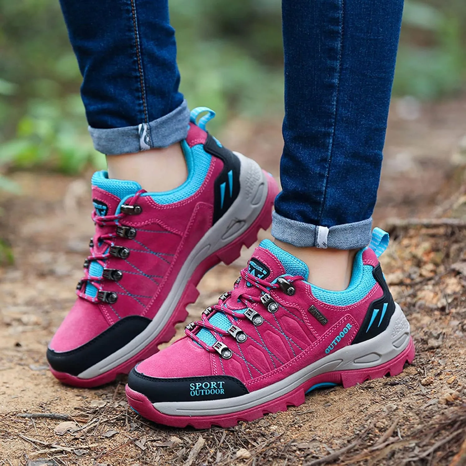 Meidiastra Men Women Hiking Shoes Travel Trekking Camping Boot Lightweight Low Top Backpackin Climbing Shoes
