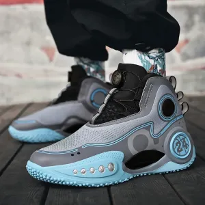 Mens Basketball Shoes Non Slip Sneakers Professional Basketball Sports Shoes for Men Running Shoes (Dark Grey,10.5)