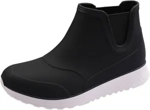 Men's Comfortable Insole Rain Boots Durable Mid Calf Deck Boots Waterproof Non Slip Rain Shoes Men Casual Garden Shoes Lightweight Kitchen Labor Shoe Black Fishing Shoe Water Footwear