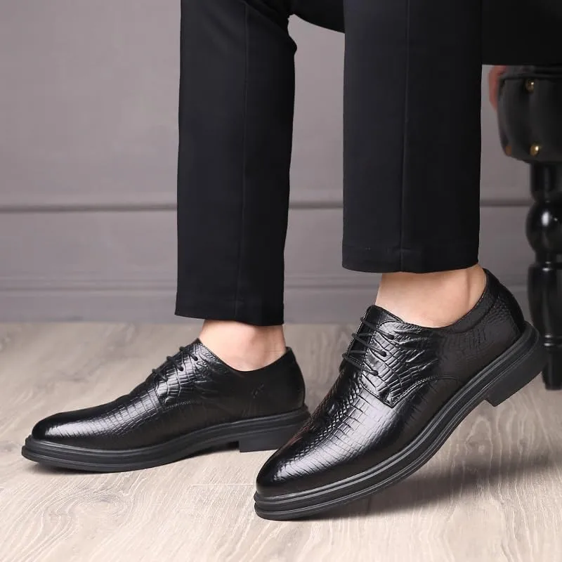 Mens Dress Shoes - Casual Oxford Orthopedic Leather Office Loafers Work Flats