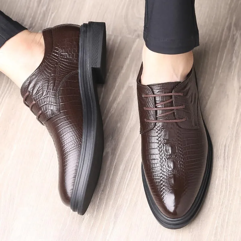 Mens Dress Shoes - Casual Oxford Orthopedic Leather Office Loafers Work Flats