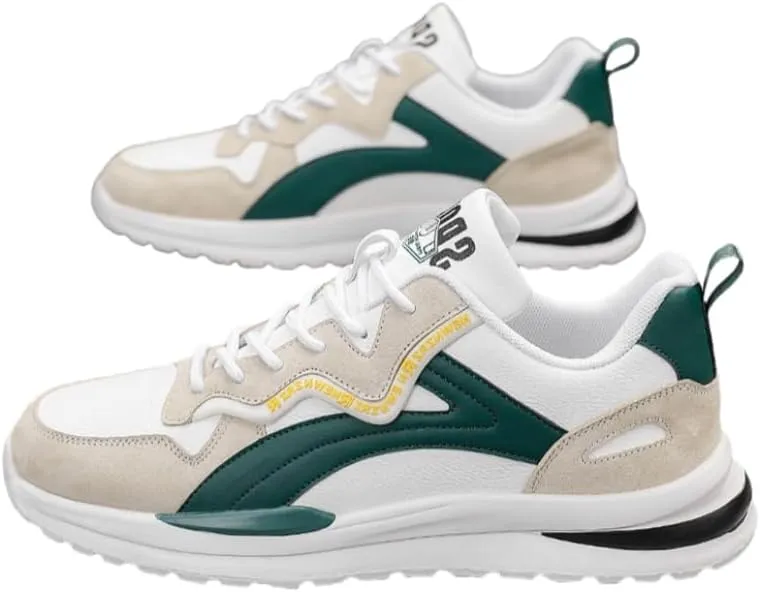 Men's Fashion Street Style Colorful Block Skate Shoes, Comfortable Non-Slip Casual Lace-Up Sneakers for Men's Outdoor Activities
