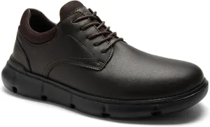 Mens Orthopedic Wide Business Leather Dress Shoes - Arch Support Plantar Fasciitis Classic Oxford - Comfortable Cap Toe Orthotics Patent Tuxedo Sneakers for Foot and Heel Pain Relief