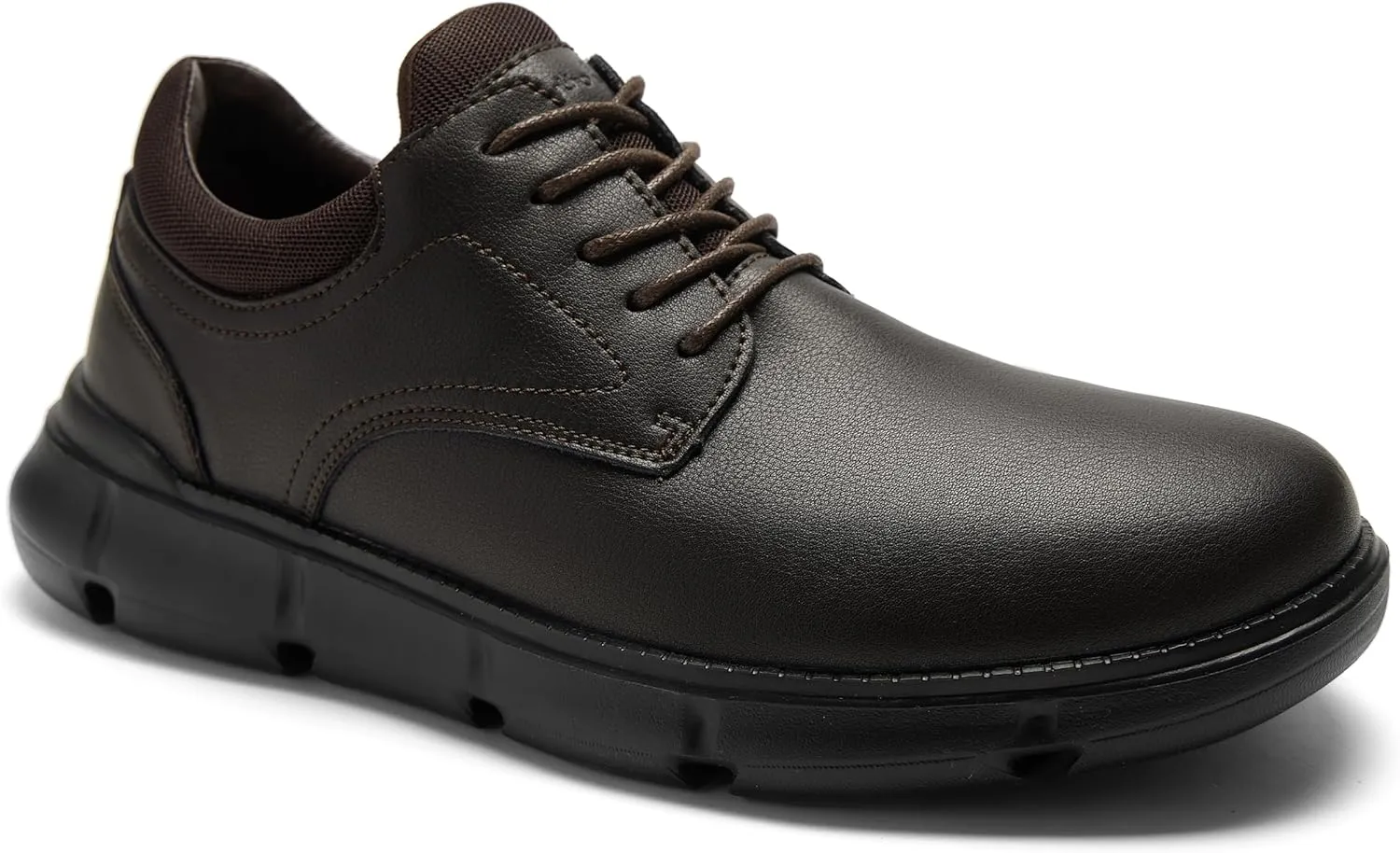 Mens Orthopedic Wide Business Leather Dress Shoes - Arch Support Plantar Fasciitis Classic Oxford - Comfortable Cap Toe Orthotics Patent Tuxedo Sneakers for Foot and Heel Pain Relief