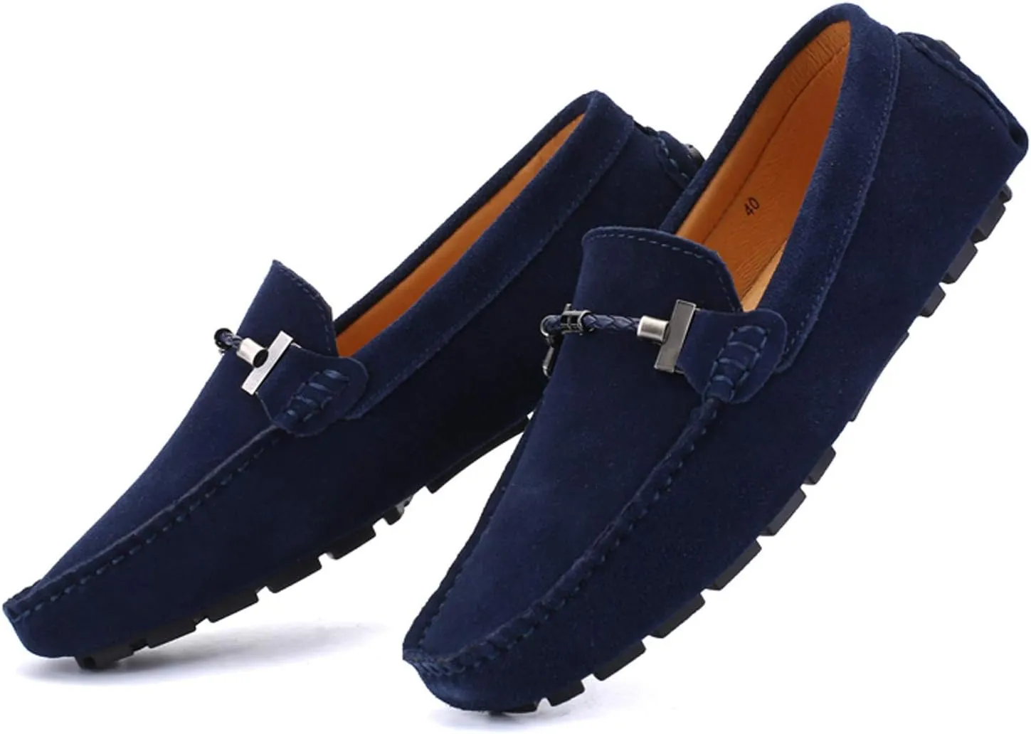 Mens Penny Loafers Suede Flat Breathable and Non-Slip Slip On Casual Driving Outdoor Work Business Dress Boat Shoes for Men