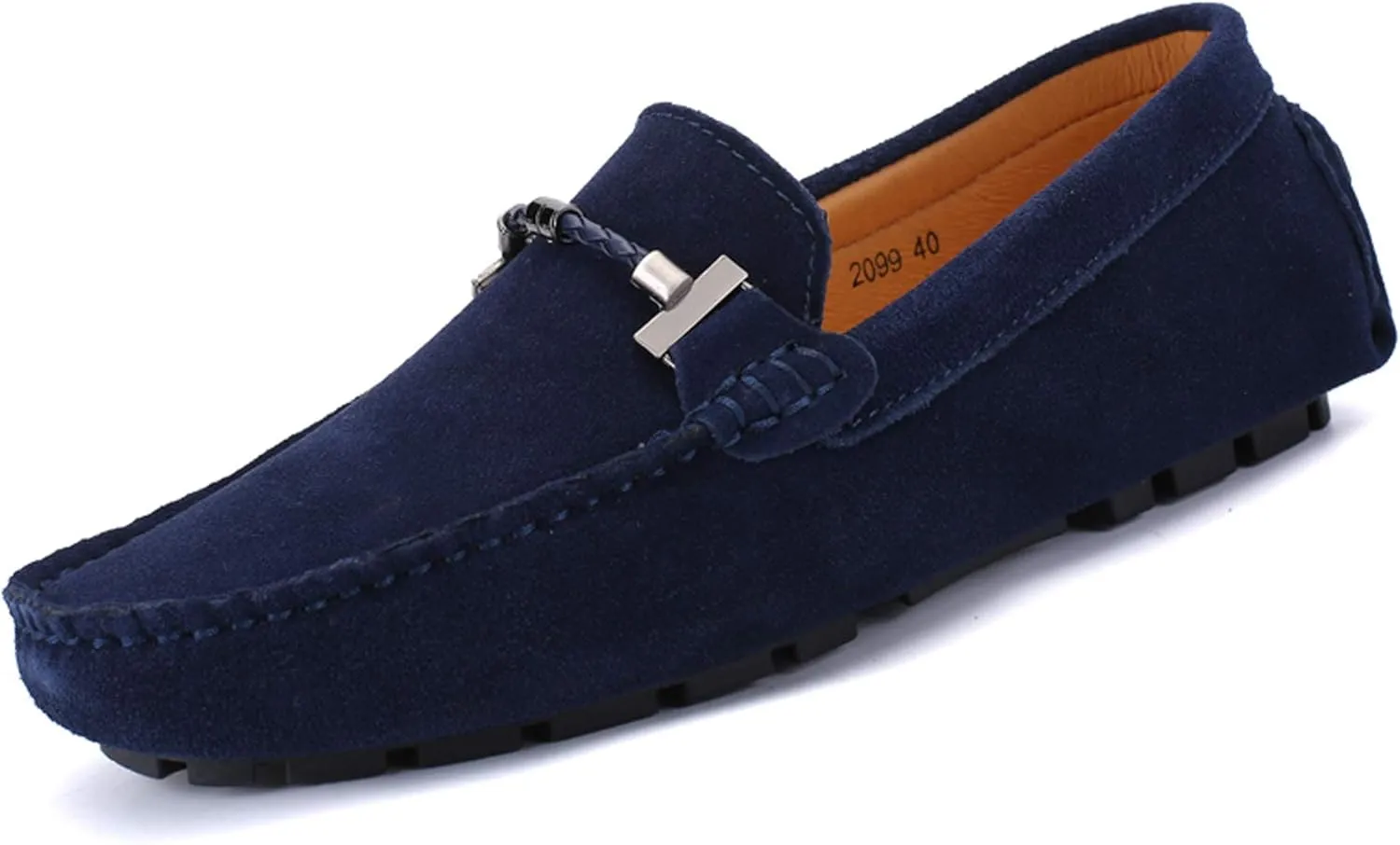 Mens Penny Loafers Suede Flat Breathable and Non-Slip Slip On Casual Driving Outdoor Work Business Dress Boat Shoes for Men
