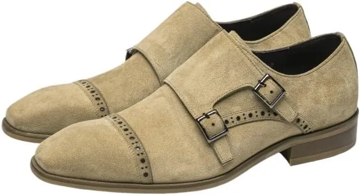 Men??s Suede Leather Loafers, Black Slip-On Moccasins, Fashion Formal Driving Shoes, Comfortable Dress Shoes for Men