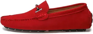 Men's Suede Leather Penny Loafers, Slip-on Driving Moccasins, Casual Flat Shoes, 10 Colors Options,Plus Big Sizes