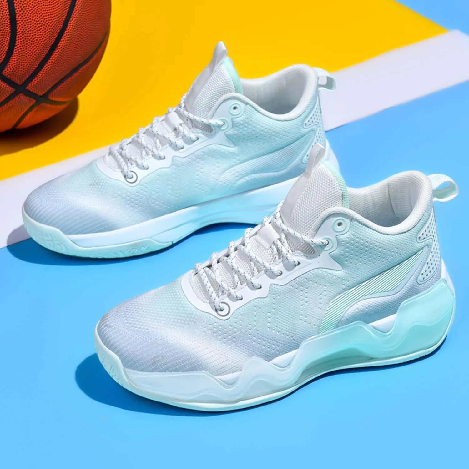 Men's Trendy Casual Basketball Shoes Fashion Sneakers Non-Slip Breathable Training Running Shoes Street Casual Walking