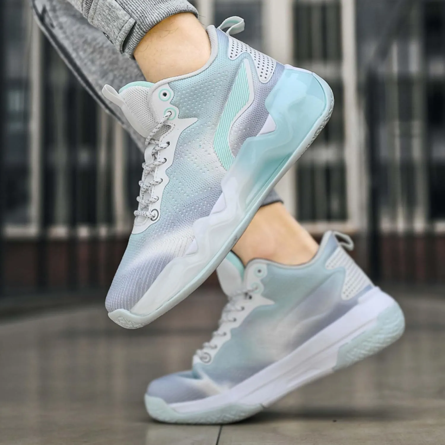 Men's Trendy Casual Basketball Shoes Fashion Sneakers Non-Slip Breathable Training Running Shoes Street Casual Walking
