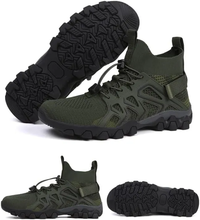 Mens Water Shoes Breathable Hiking Water Shoes Quick Drying Sports Aqua Barefoot Shoes Anti-Slip Climbing Shoes Outdoor Fishing Shoes