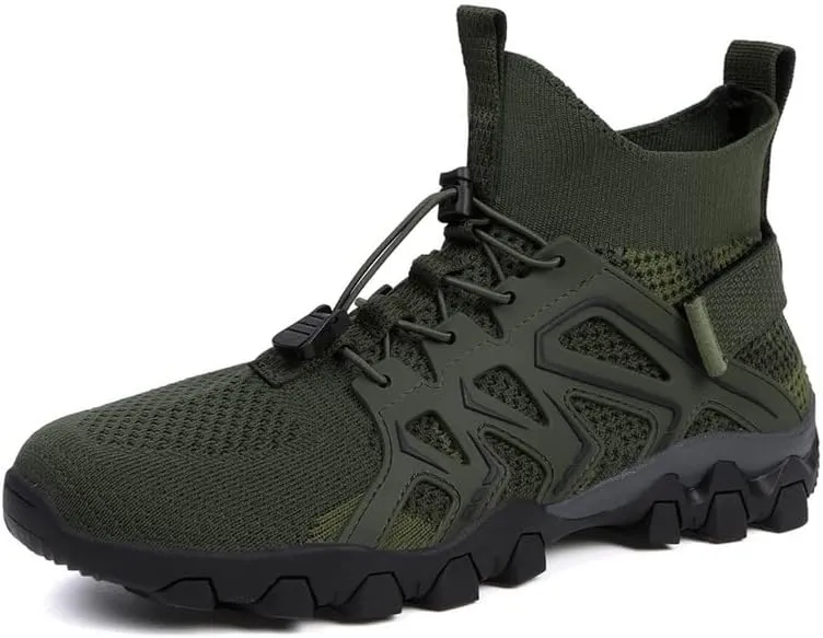 Mens Water Shoes Breathable Hiking Water Shoes Quick Drying Sports Aqua Barefoot Shoes Anti-Slip Climbing Shoes Outdoor Fishing Shoes
