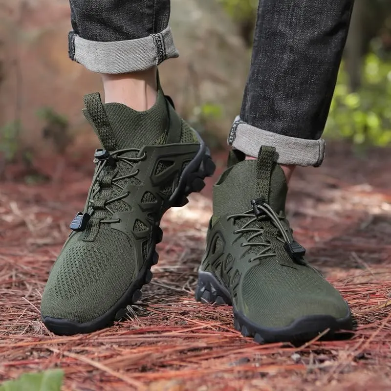 Mens Water Shoes Breathable Hiking Water Shoes Quick Drying Sports Aqua Barefoot Shoes Anti-Slip Climbing Shoes Outdoor Fishing Shoes