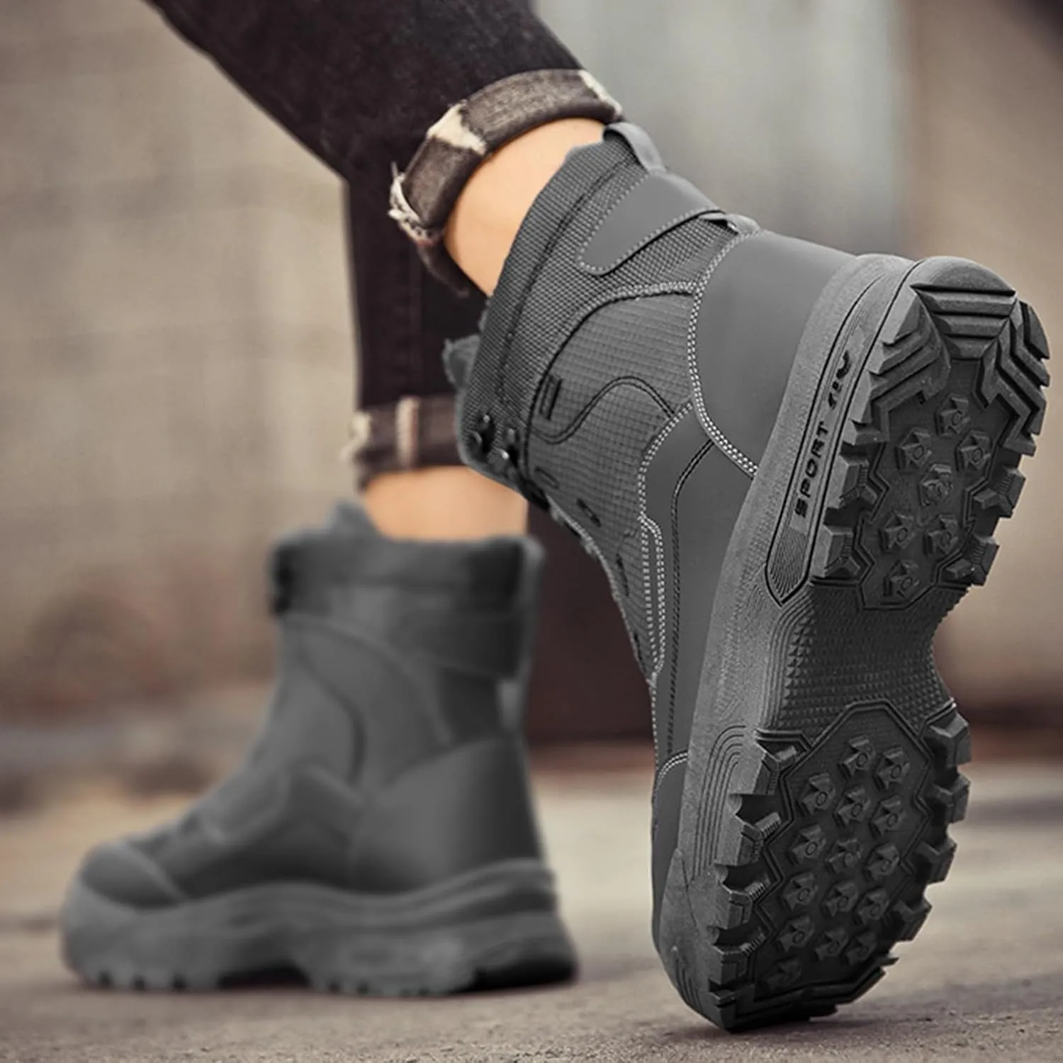 Mens Winter Snow Boots, Waterproof Hiking Boots Warm Duck Shoes Trekking Trail Climbing Shoes Womens Winter Shoes