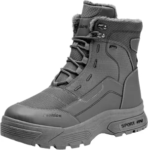 Mens Winter Snow Boots, Waterproof Hiking Boots Warm Duck Shoes Trekking Trail Climbing Shoes Womens Winter Shoes