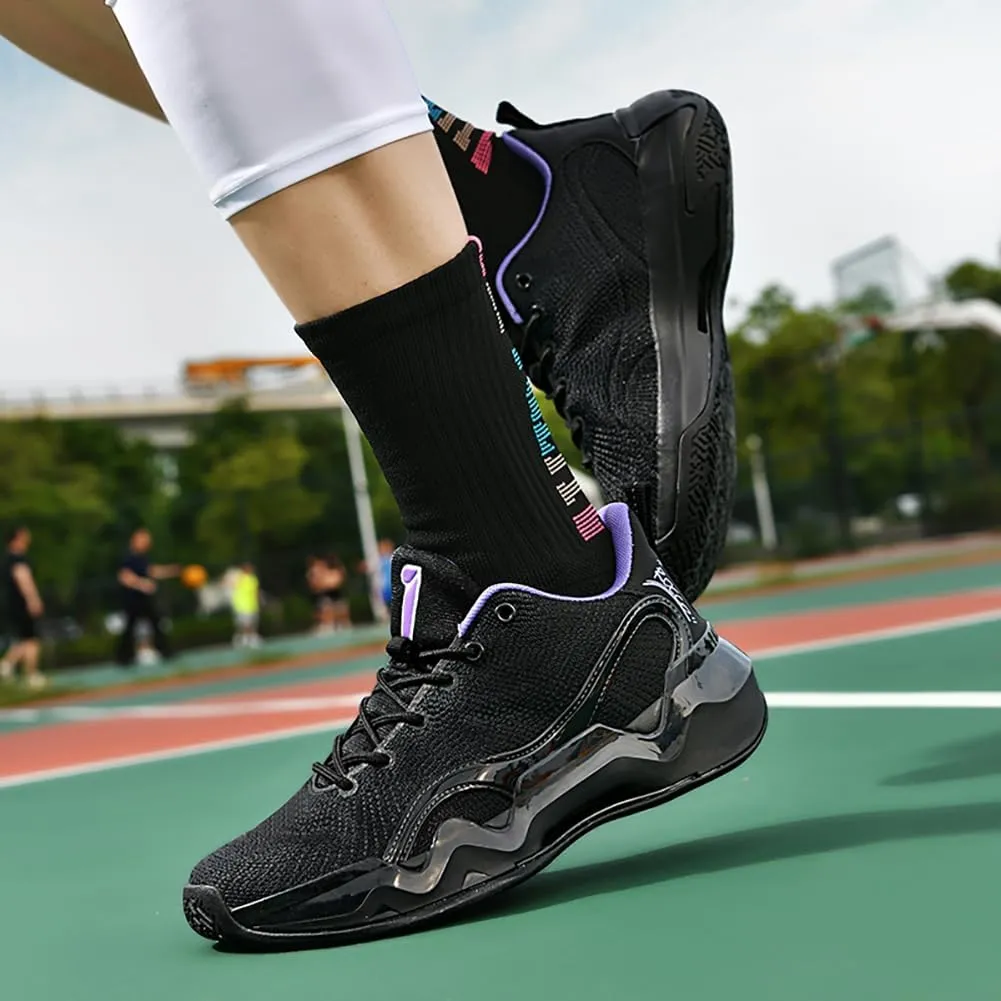 Mens Womens Basketball Shoes Breathable Non Slip Comfortable Unisex-Adult Outdoor Sport Shoe for Couples