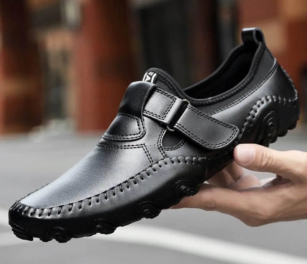 mitvr Men??s Casual Leather Loafers Shoes Penny Loafers Moccasin Flats Boat Shoes
