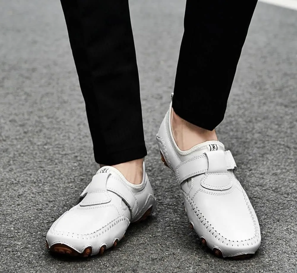 mitvr Men??s Casual Leather Loafers Shoes Penny Loafers Moccasin Flats Boat Shoes