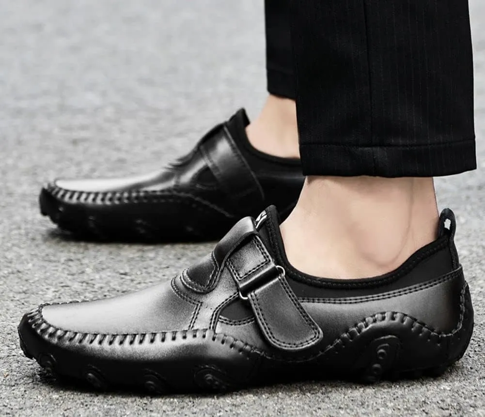 mitvr Men??s Casual Leather Loafers Shoes Penny Loafers Moccasin Flats Boat Shoes