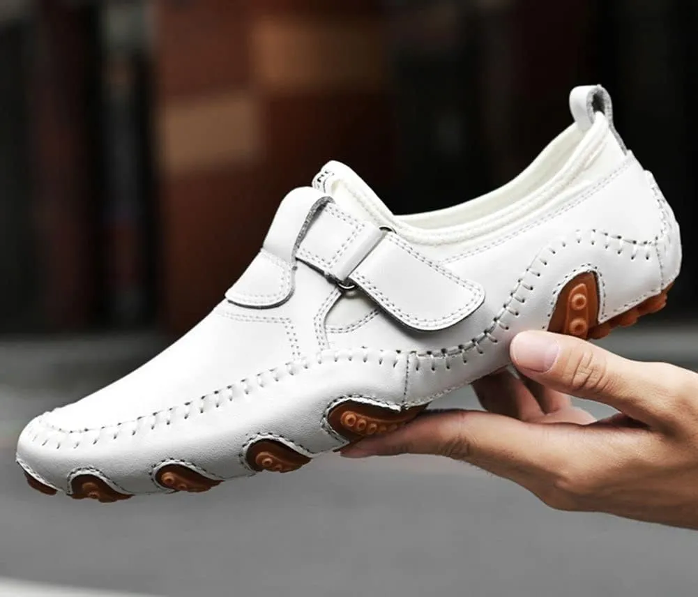 mitvr Men??s Casual Leather Loafers Shoes Penny Loafers Moccasin Flats Boat Shoes