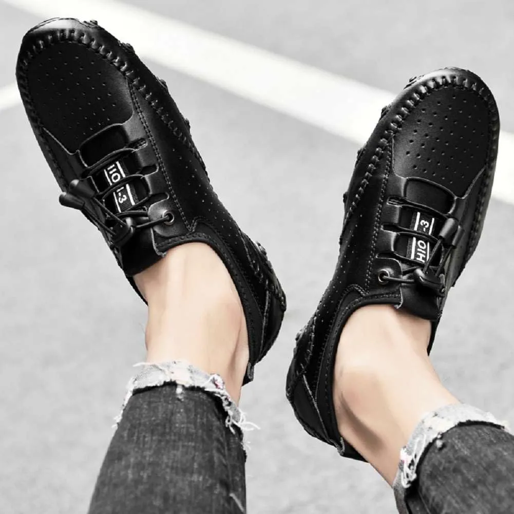 mitvr Men??s Casual Leather Loafers Shoes Penny Loafers Moccasin Flats Boat Shoes