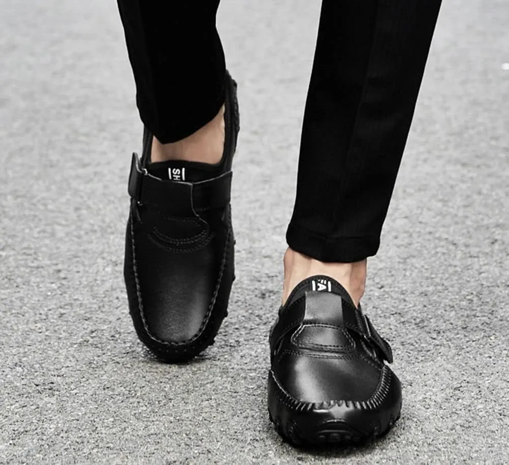 mitvr Men??s Casual Leather Loafers Shoes Penny Loafers Moccasin Flats Boat Shoes