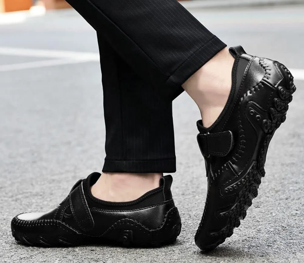 mitvr Men??s Casual Leather Loafers Shoes Penny Loafers Moccasin Flats Boat Shoes