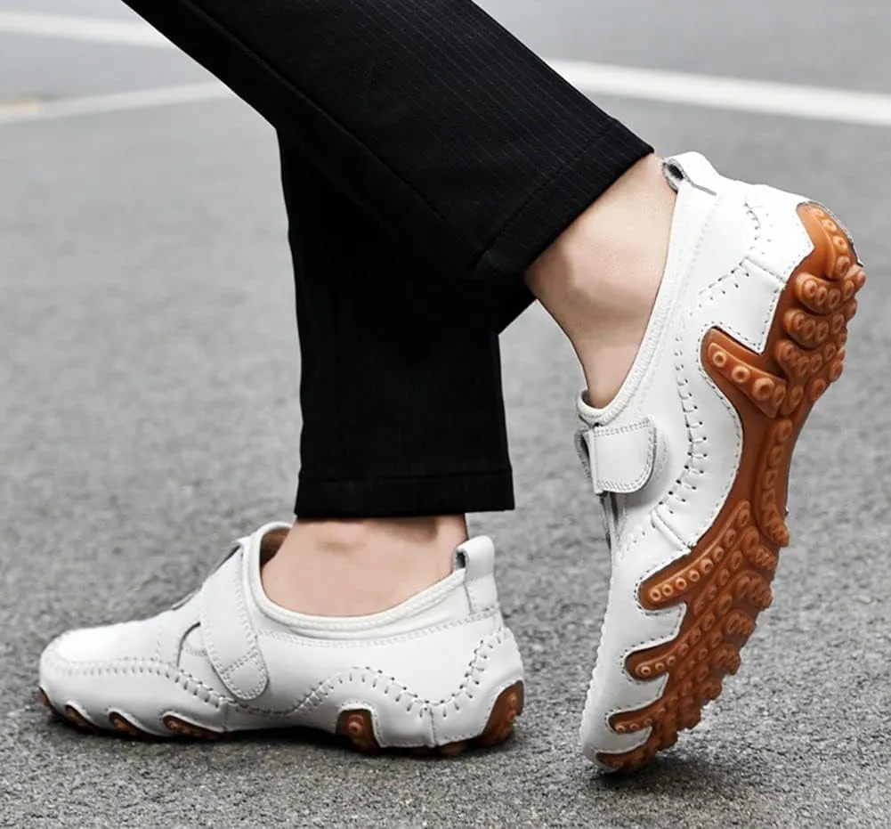 mitvr Men??s Casual Leather Loafers Shoes Penny Loafers Moccasin Flats Boat Shoes