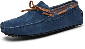 New Men's Loafers Deck Shoes Design Suede Vamp Stitching Details Faux Fur Lined Option Lightweight Flat Heel Resistant Classic Wedding Slip On