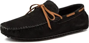 New Men's Loafers Deck Shoes Design Suede Vamp Stitching Details Faux Fur Lined Option Lightweight Flat Heel Resistant Classic Wedding Slip On