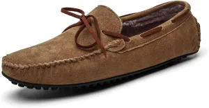 New Men's Loafers Deck Shoes Design Suede Vamp Stitching Details Faux Fur Lined Option Lightweight Flat Heel Resistant Classic Wedding Slip On