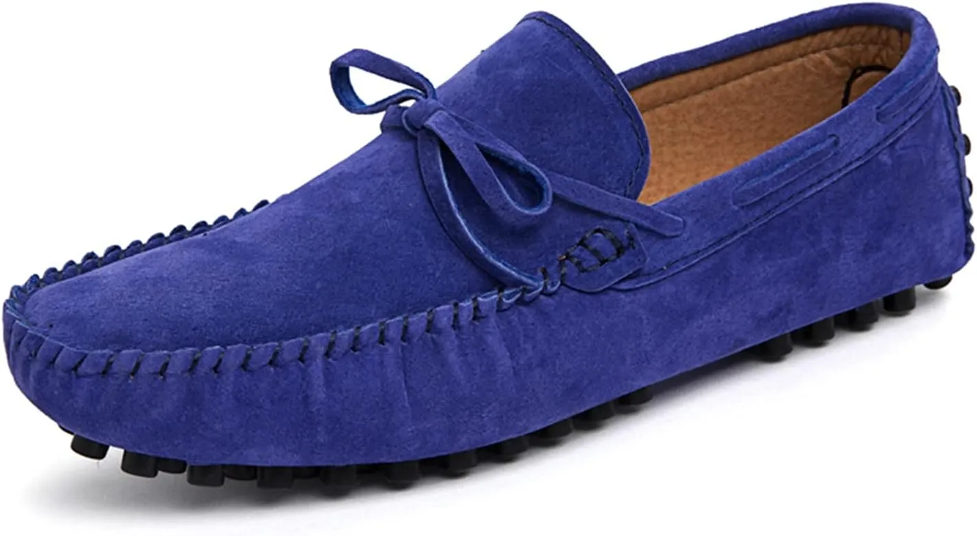 New Mens Loafers Shoe Lined Option Deck Shoes Genuine Leather Suede Vamp 1-eye Round Toe Lightweight Comfortable Resistant Flexible Party Casual Slip On