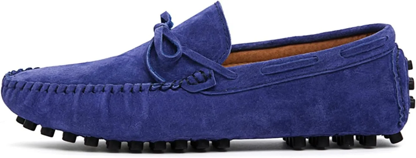 New Mens Loafers Shoe Lined Option Deck Shoes Genuine Leather Suede Vamp 1-eye Round Toe Lightweight Comfortable Resistant Flexible Party Casual Slip On