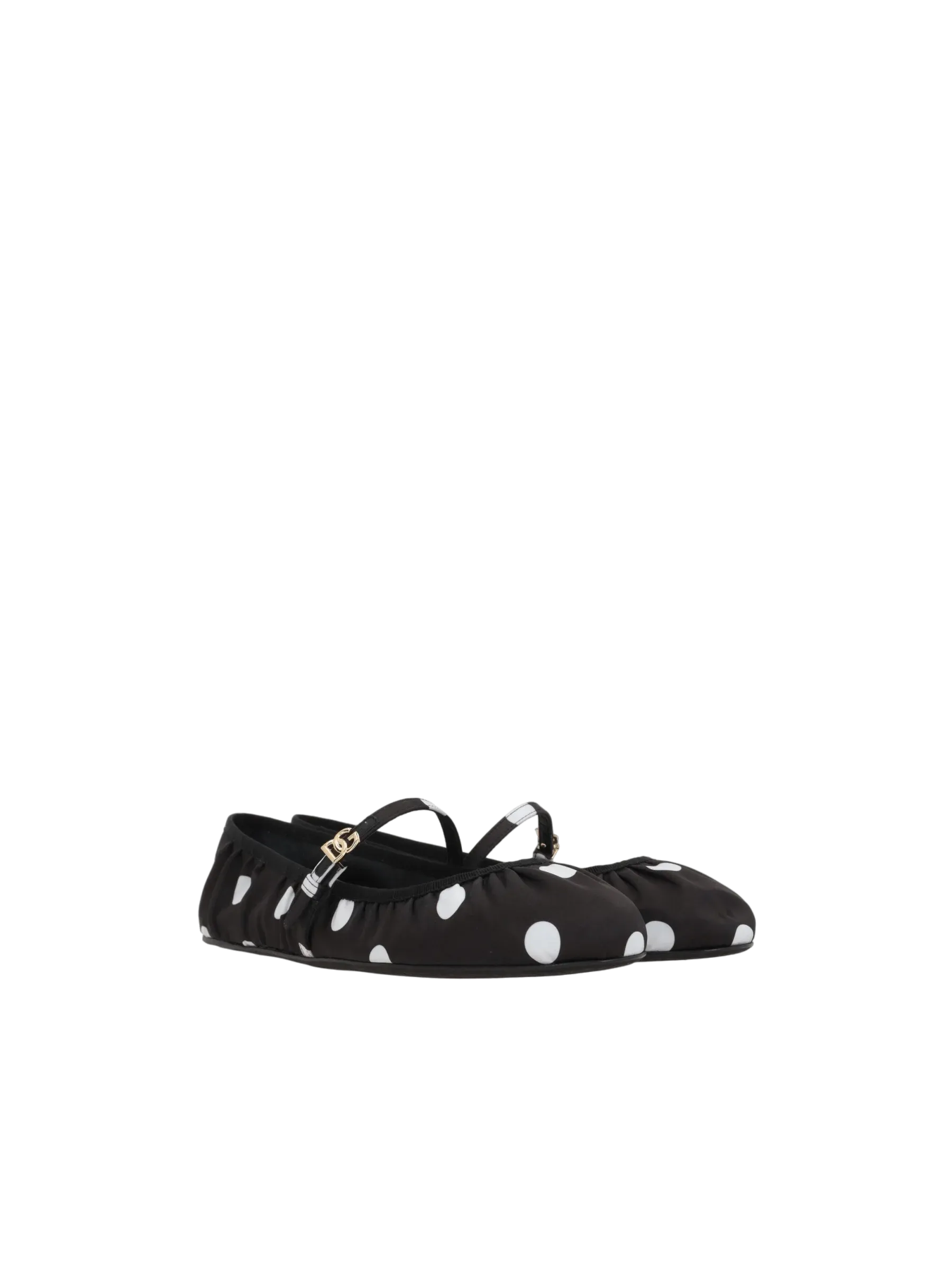 Odette Polka-Dot Satin Ballerinas