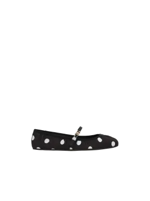 Odette Polka-Dot Satin Ballerinas