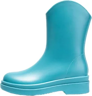 Outdoor Work Booties Women's Waterproof Rain Boots Mid Tube Water Shoes Winter Non Slip Rubber Shoes Outdoor Gardening Work