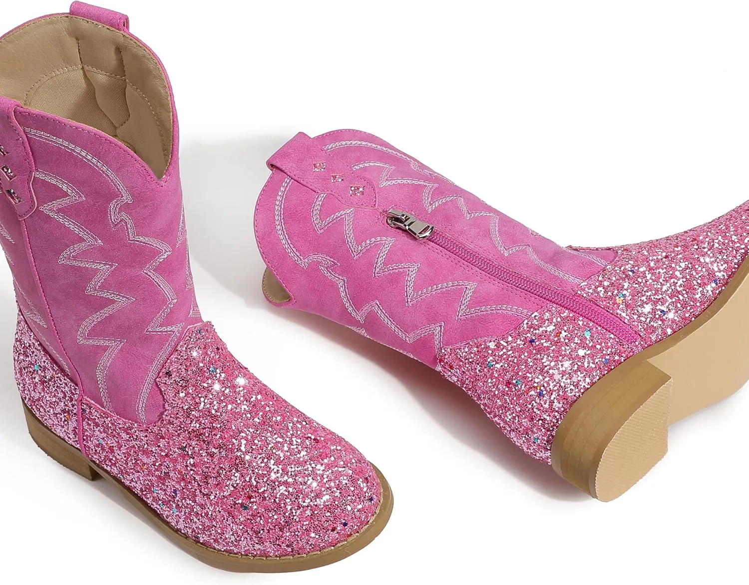 PANDANINJIA Girls Cowgirl Cowboy Boots