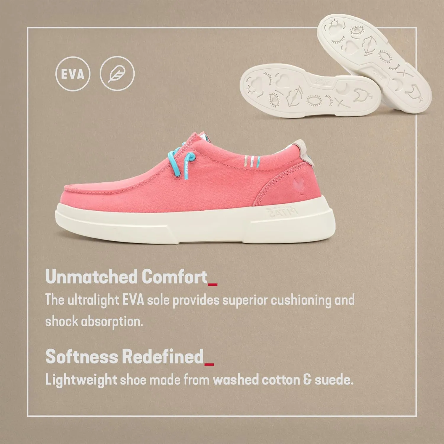 PITAS Sirmione Loafers for Women | Comfortable Casual Shoes | Women??s Ultralight Slip-On Shoes | Coral