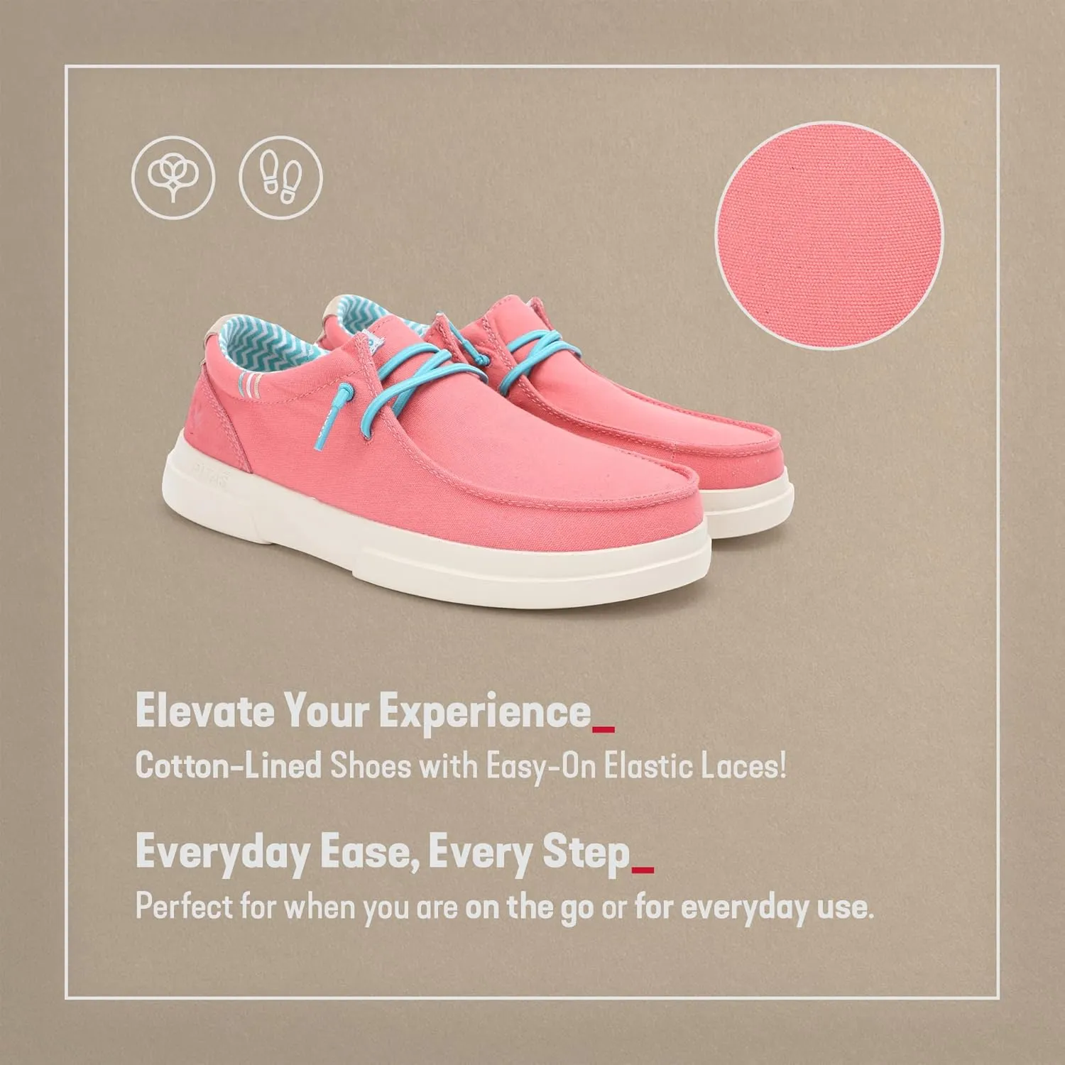 PITAS Sirmione Loafers for Women | Comfortable Casual Shoes | Women??s Ultralight Slip-On Shoes | Coral