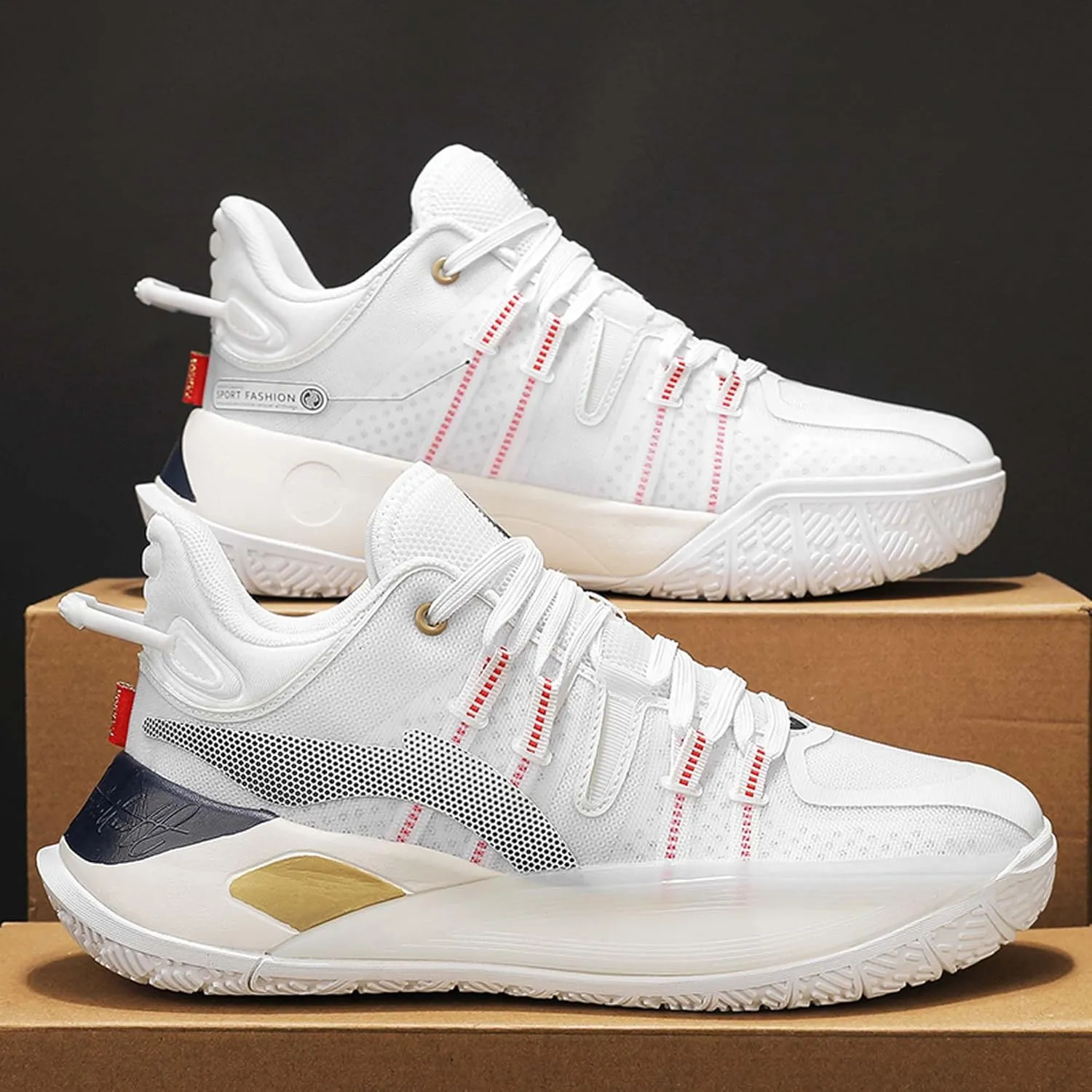 Professional Basketball Shoes Couple Fashion Running Sneakers Wearable Cushioning Youth Basketball Shoes