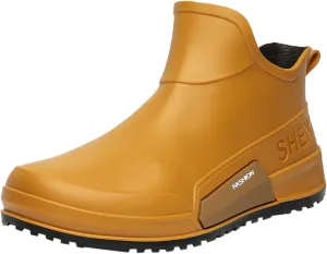 Rain Boots Couples Students Work Fishing Non Slip Warm Rubber Shoes Rain Boots Woman Short Flat Boots Barefoot Shoes