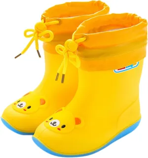 Rainboots Boots Girls Casual Baby Kids Easy On Rain Shoes Boots for Toddler Little Kid Toddler (N, 3.5-4 Years)