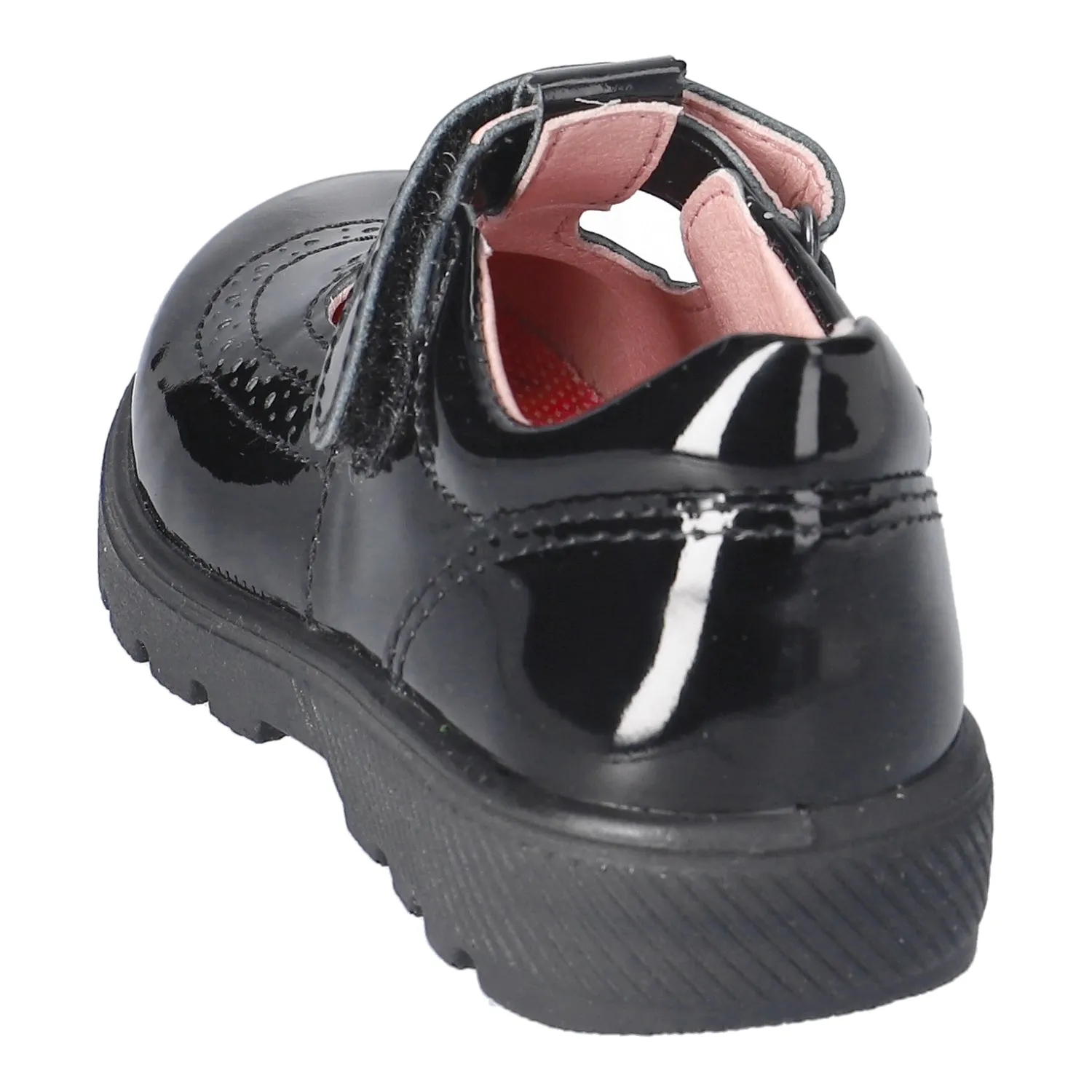 Ricosta School Shoes | Amanda | Velcro T-Bar shoe | Black Patent