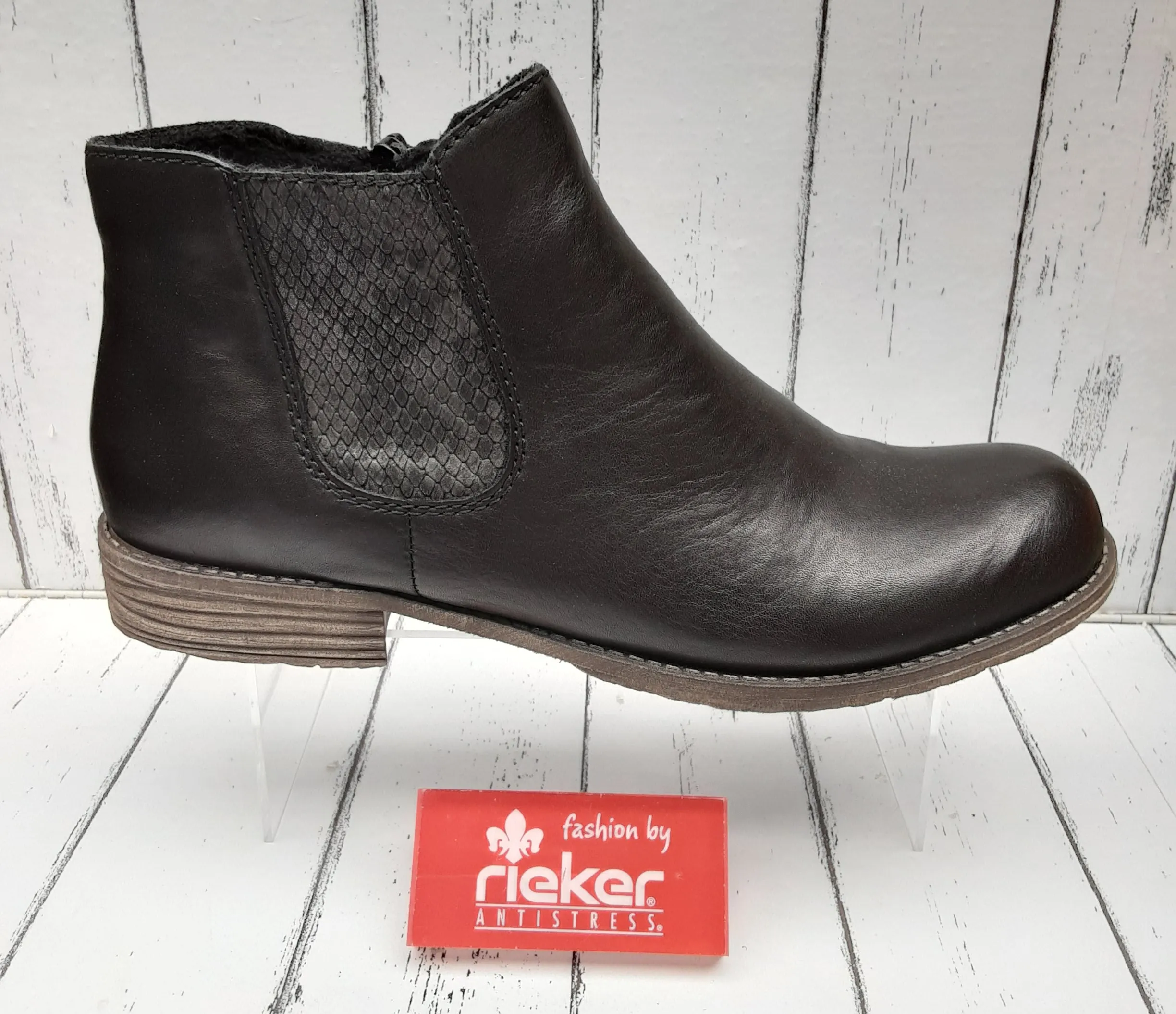 RIEKER - 74786-00 - ANKLE BOOT - Black Combination