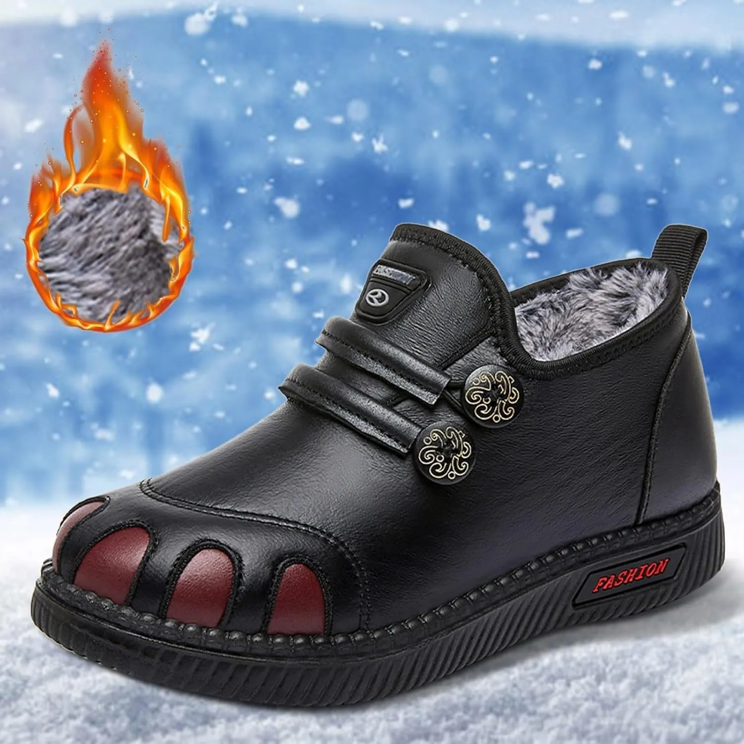 SBGMoSJ Long Winter Boots for Women Knee High Women's Waterproof Warm Plush Lined Outdoor Snow Ankle Boots Women's Boots Winter Size 15 Size 11 Snowboarding Boots Waterproof Womens Boots Cute