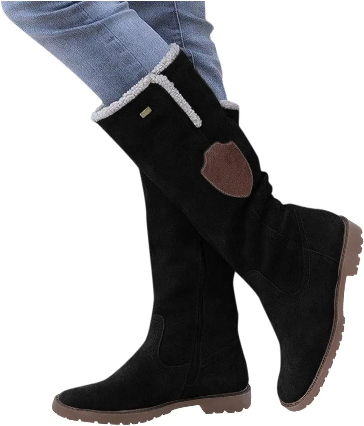 SBGMoSJ Short Winter Boots for Women Waterproof Snow Women's Duck Boots Waterproof Black Women Winter Boots Wide Size Winter Boot Women Botas De Nieve