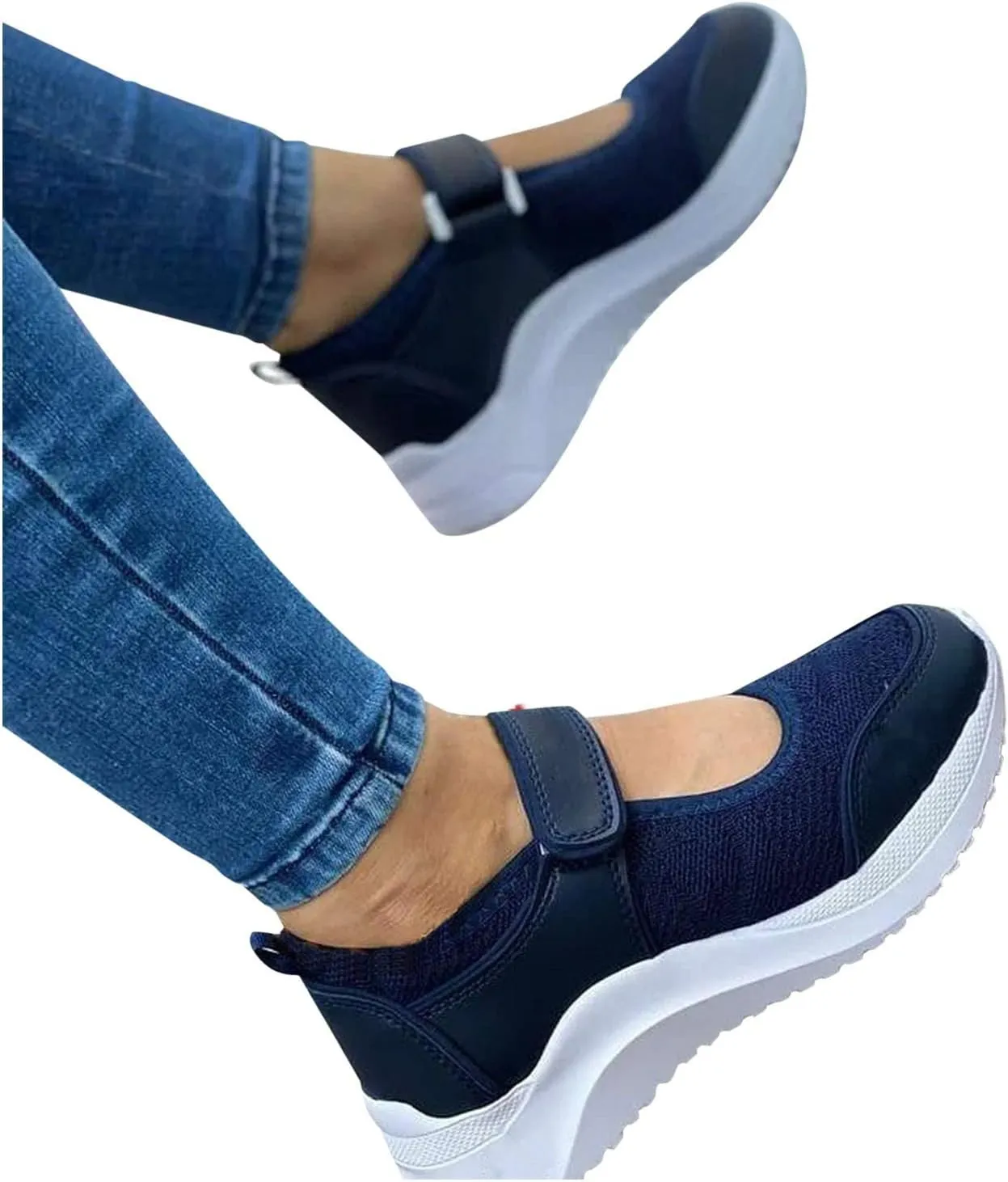SBGMoSJ Sneakers for Women Size 8 Wide Women's Slip On Tennis Shoes Size 8 Womens White Slip On Sneakers Size 8 Platform Sneakers for Women Fashion Tan Zapatos para Mujer CModos Con Plataforma
